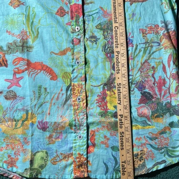 TIZZIE Ocean-Themed Button-Up Shirt - Picture 10 of 12